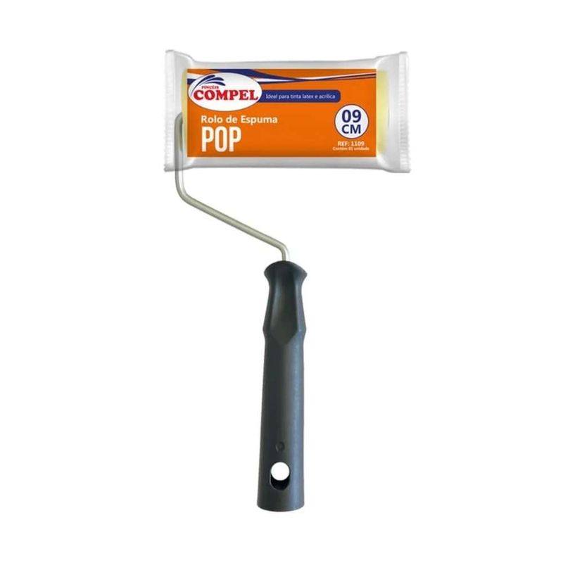 Rolo-de-Espuma-Amarelo-com-Suporte-1109-9cm-Compel