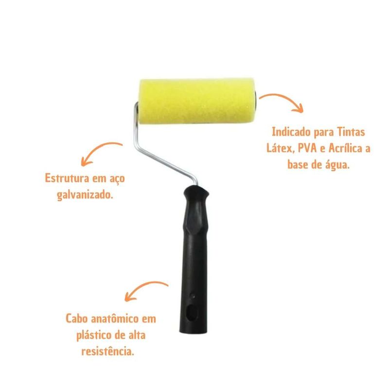 Rolo-de-Espuma-Amarelo-com-Suporte-1109-9cm-Compel
