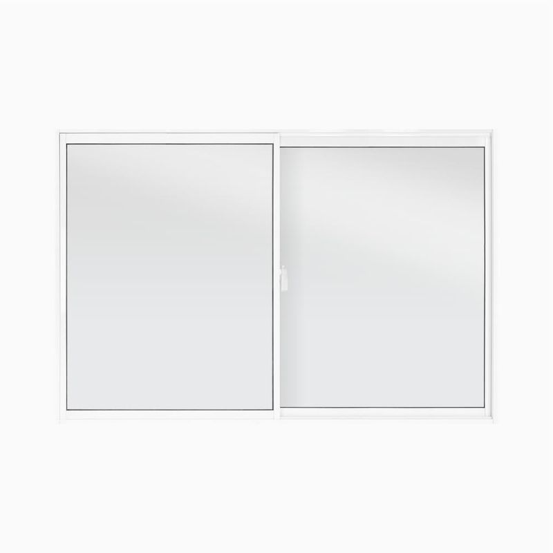 Janela-de-Correr-2-Folhas-sem-Grade-Aluminio-Branco-100x150cm