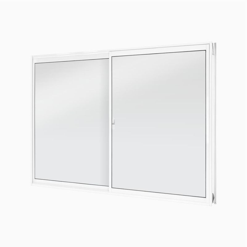 Janela-de-Correr-2-Folhas-sem-Grade-Aluminio-Branco-100x150cm