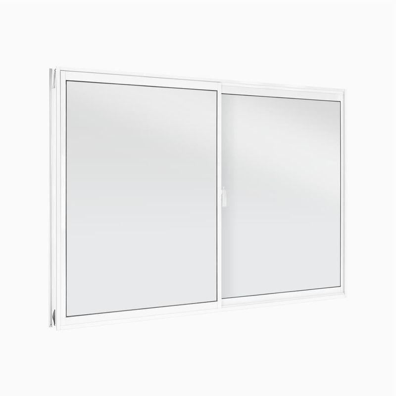 Janela-de-Correr-2-Folhas-sem-Grade-Aluminio-Branco-100x150cm