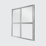 Porta-de-Correr-2-Folhas-Vidro-Liso-Aluminio-Brilhante-210x160cm
