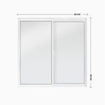Janela-de-Correr-2-Folhas-sem-Grade-Aluminio-Branco-80x80cm
