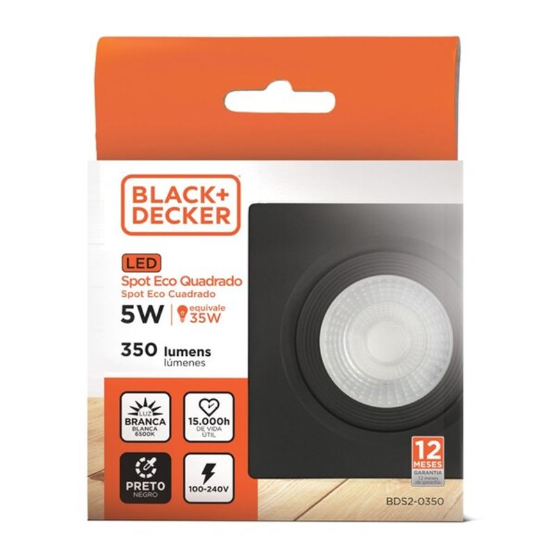 Spot-de-Led-de-Embutir-Quadrado-Preto-Eco-5W-350-Lumens-Luz-Branca