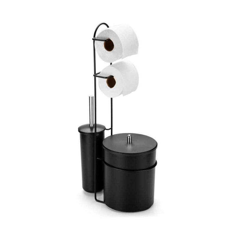 Suporte-para-Papel-Higienico-com-Lixeira-5-Litros-e-Escova-Preto