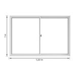 Janela-de-Correr-2-Folhas-sem-Grade-Aluminio-Branco-100x120cm