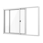 Janela-de-Correr-2-Folhas-sem-Grade-Aluminio-Branco-100x120cm