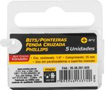 Bits-com-Ponta-Phillips-encaixe-de-1-4--PH1-25mm-c-5pcs-Vonder