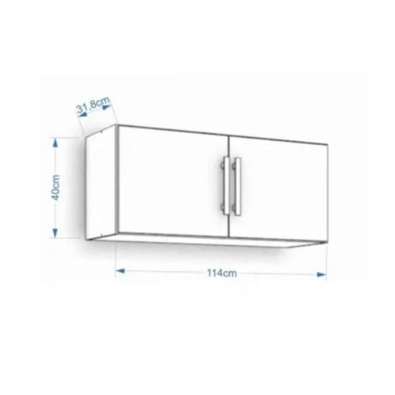 Armario-Aereo-para-Cozinha-Flex-114x40x32cm-MDF-Branco