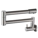 Torneira-para-Cozinha-Parede-1-4V-Bica-Alta-Escovada-Extensivel