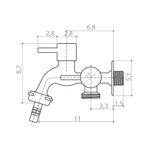 Torneira-para-Maquina-de-Lavar-3-4-Metal-Preto-Fosco