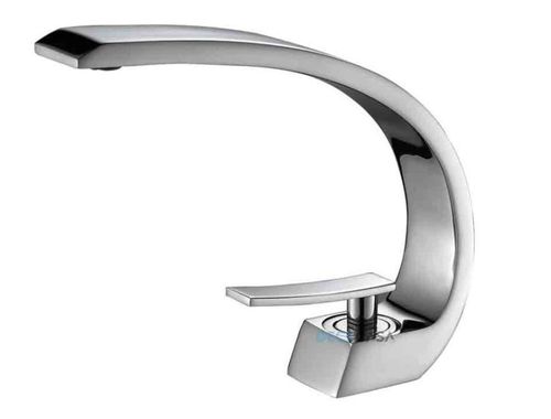 Monocomando para Banheiro Mesa Bica Alta Cromado Lua Luxo