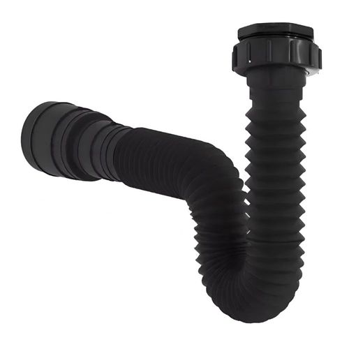 Sifão Extensível Universal Preto DN38/40/48/50 Luconi