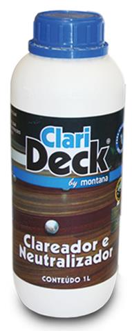 Clareador e Neutralizador para Madeira Clarideck Incolor 1L Montana