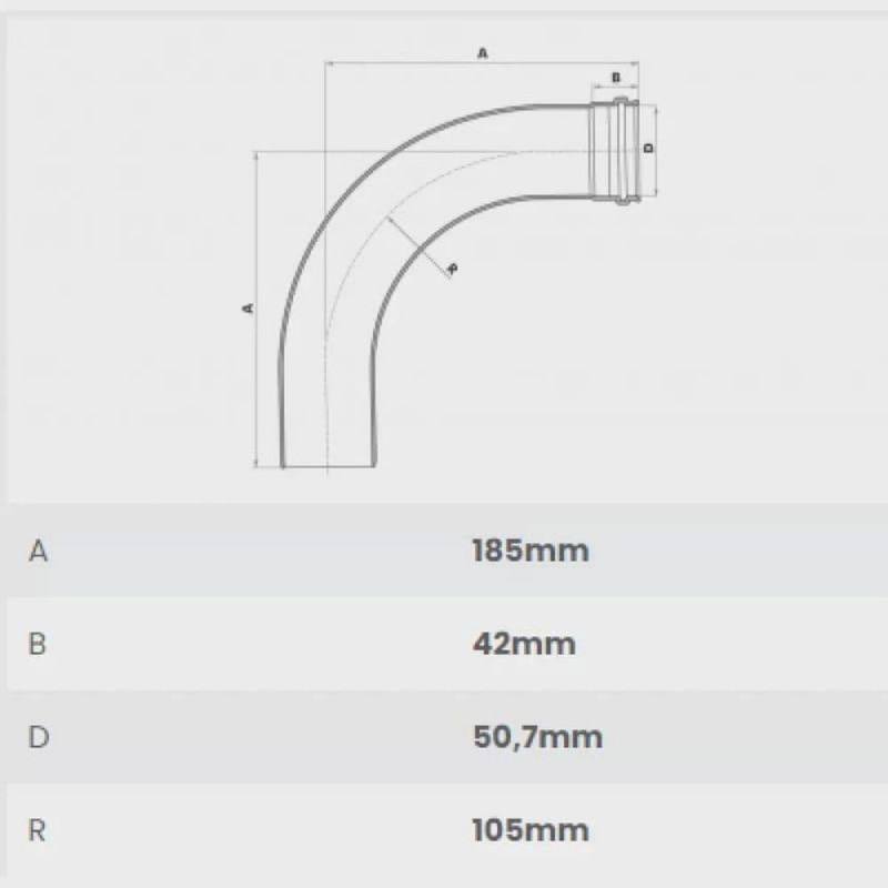 Curva-90-Longa-Esgoto-Serie-Normal-PVC-DN-50-Fortlev
