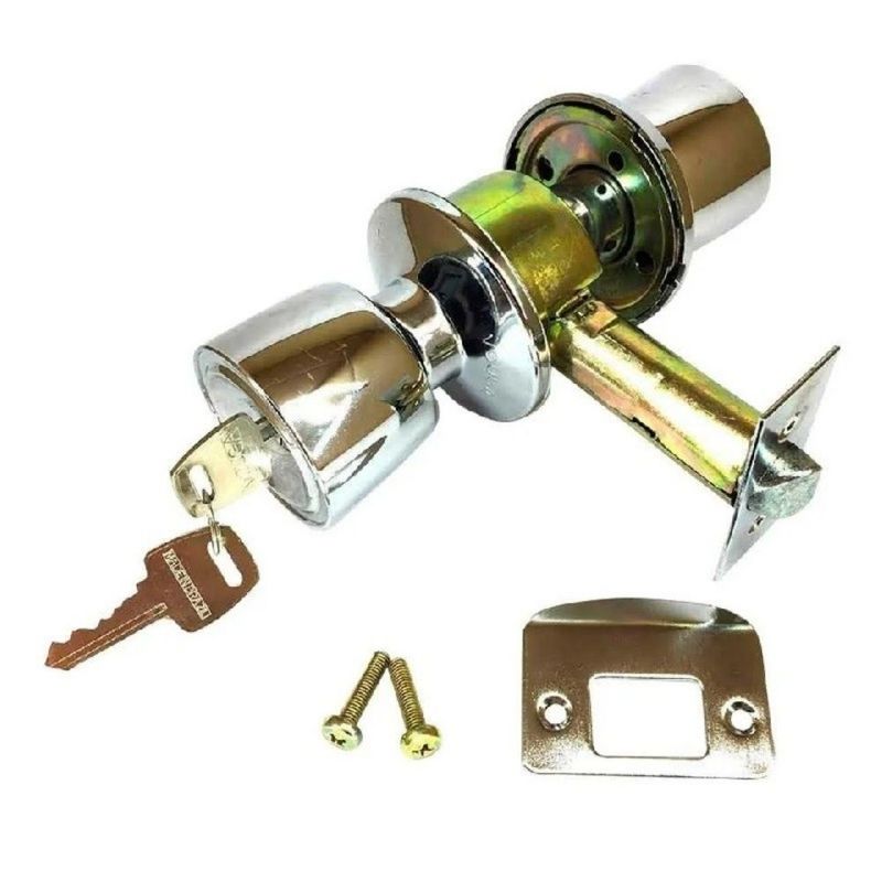 Fechadura-Tubular-Botao-Chave-90mm-Cromada
