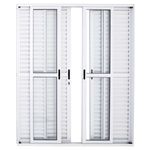 Porta-Balcao-Veneziana-6-Folhas-Vidro-Liso-Aluminio-Branco-210x200cm