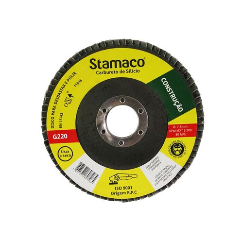 Disco Flap 4.1/2" 115x22mm Grão 220 7036 para Multimaterial Stamaco