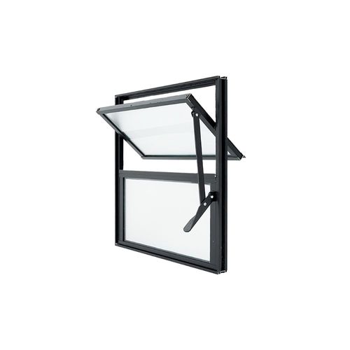 Janela Basculante Vidro Boreal Alumínio Preto 40x40cm