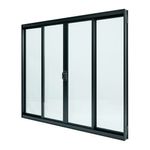 Janela-de-Correr-4-Folhas-sem-Grade-Aluminio-Preto-100x200cm