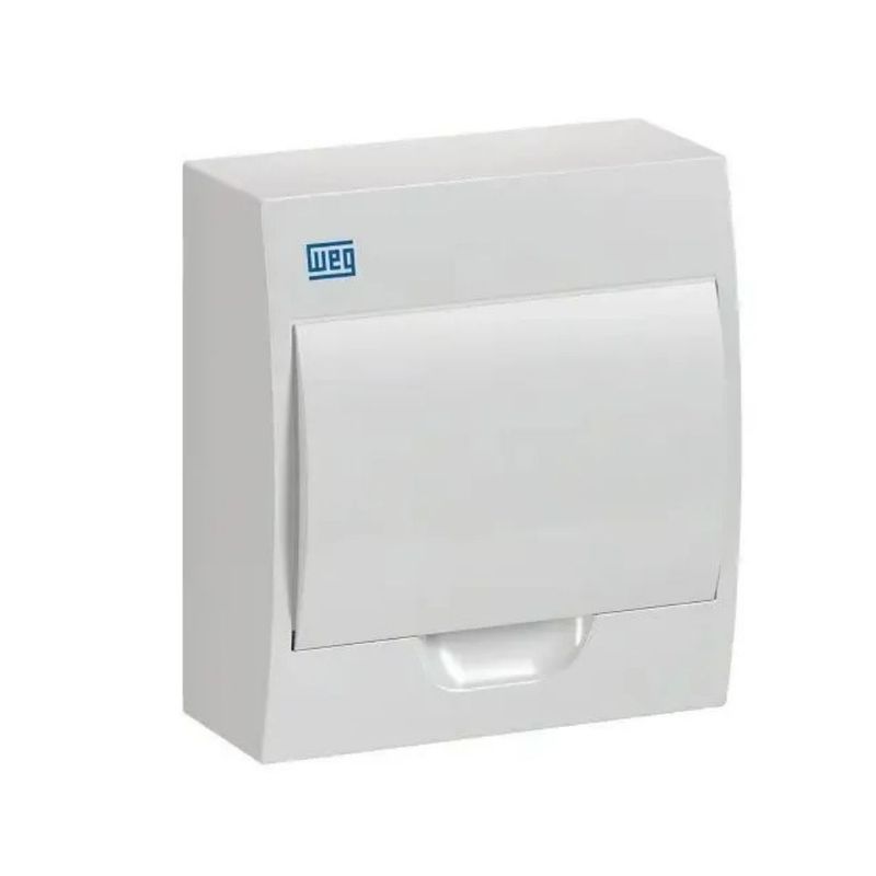 Quadro-PVC-Disjuntor-Sobrepor-sem-Barramento-para-8-Disjuntores-Branco