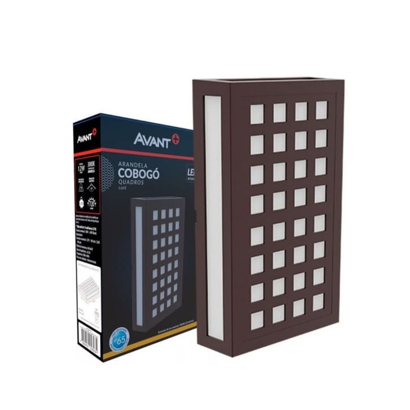 Arandela-de-Led-Cobogo-Quadros-Cafe-IP65-12w-Luz-Amarela-720-lumens