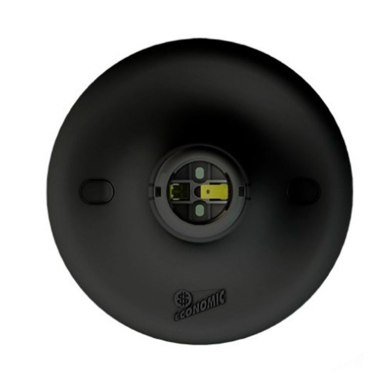Plafonier-Plastico-Redondo-Taschibra-Soquete-Porcelana-1xE27-Preto