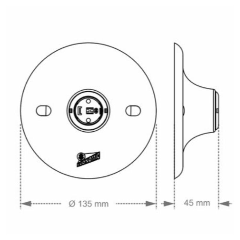 Plafonier-Plastico-Redondo-Taschibra-Soquete-Porcelana-1xE27-Preto