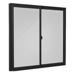 Janela-de-Correr-2-Folhas-sem-Grade-Aluminio-Preto-100x100cm