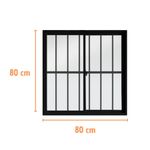 Janela-de-Correr-2-Folhas-com-Grade-Aluminio-Preto-80x80cm