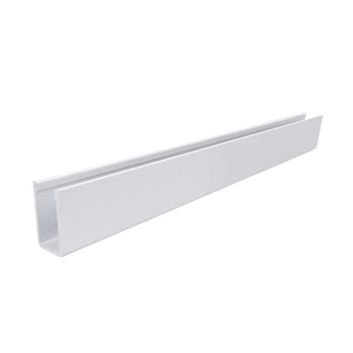 Perfil U Abas Desiguais 12,7x19,05x1,0mm "1/2x3/4" 1m Alumínio Branco