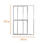 Porta-de-Correr-2-Folhas-Aluminio-Brilhante-210x120cm