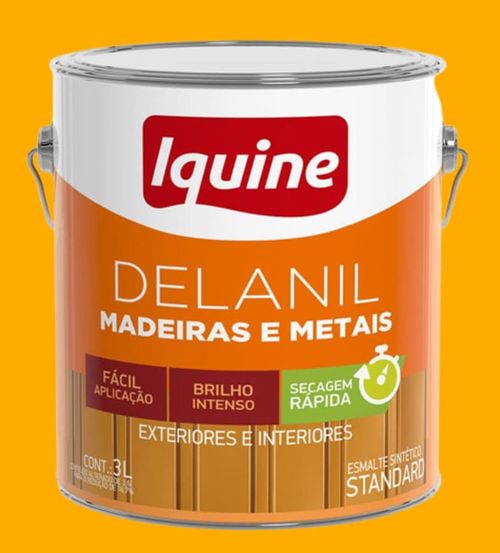 Esmalte Standard Sintético Alto Brilho Delanil Amarelo 3L