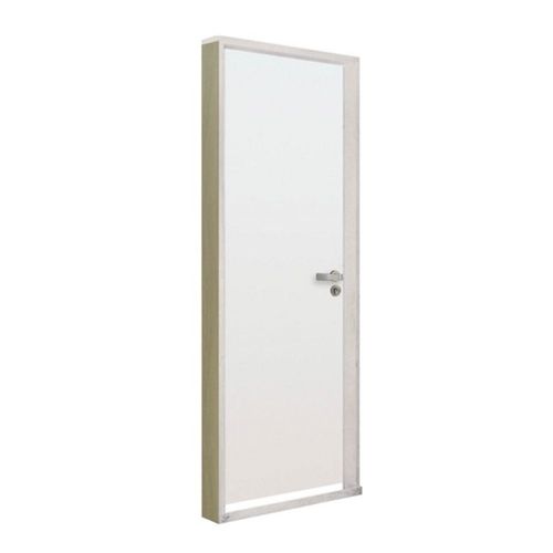 Kit Porta Lisa Colmeia MDF Branco Regulável Esquerdo Batente 10 MGM