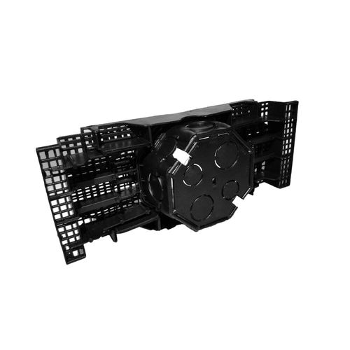 Caixa para Laje 4x4 PEAD Regulável 25/31cm Fundo Móvel Preta Mondiale