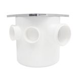 Caixa Sifonada com Grelha Quadrada Cromada 100 x 100 x 50mm Krona
