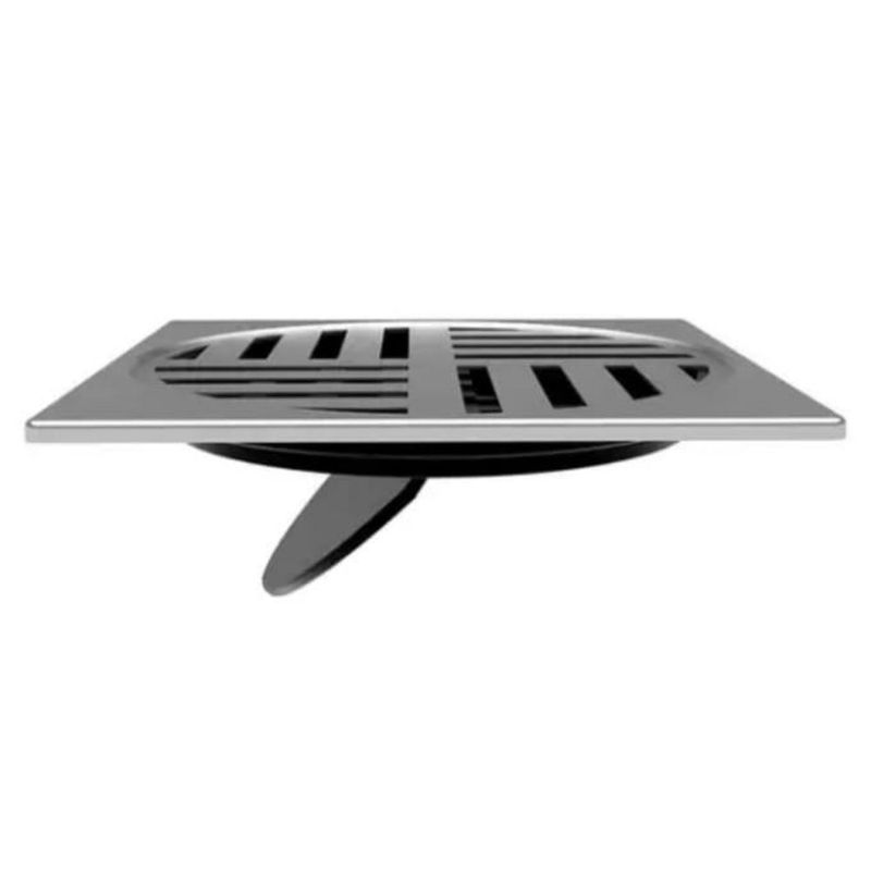 Grelha-Quadrada-Fecho-Automatico-ABS-Cromada-10cm-DN100-Estrela