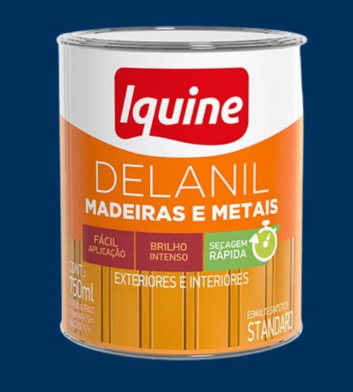 Esmalte Standard Sintético Alto Brilho Delanil Azul Del Rey 750ml