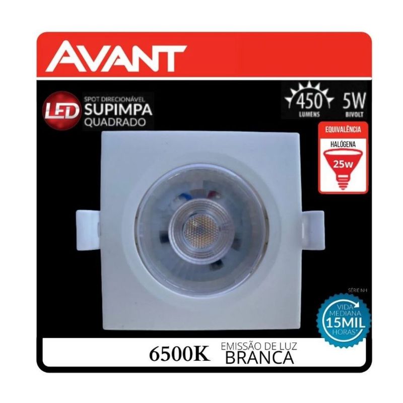 Spot-de-LED-Supimpa-Embutir-Quadrado-Branco-5W-450-Lumens-Luz-Branca