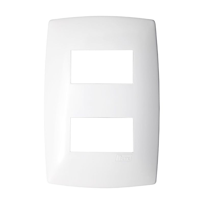 Placa-2-Postos-Separados-4x2-com-Suporte-Branca-Home