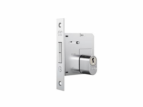 Fechadura Externa Roseta Quadrada Bico Duplo 1006 45mm Cromada