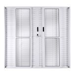 Porta-Balcao-Veneziana-6-Folhas-Vidro-Liso-Aluminio-Branco-210x200cm