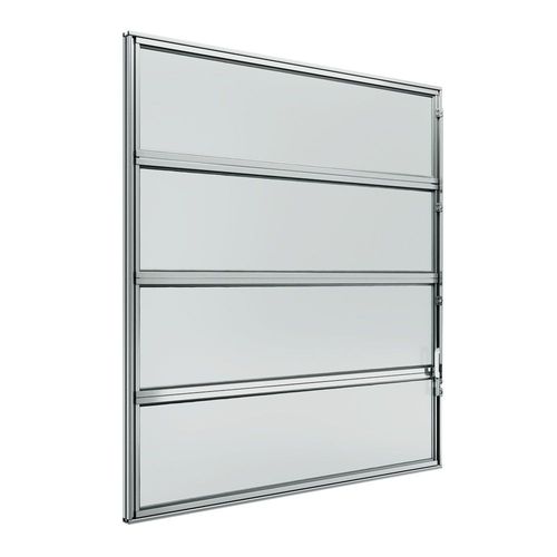Janela Basculante Vidro Boreal Alumínio Brilhante 80x80cm