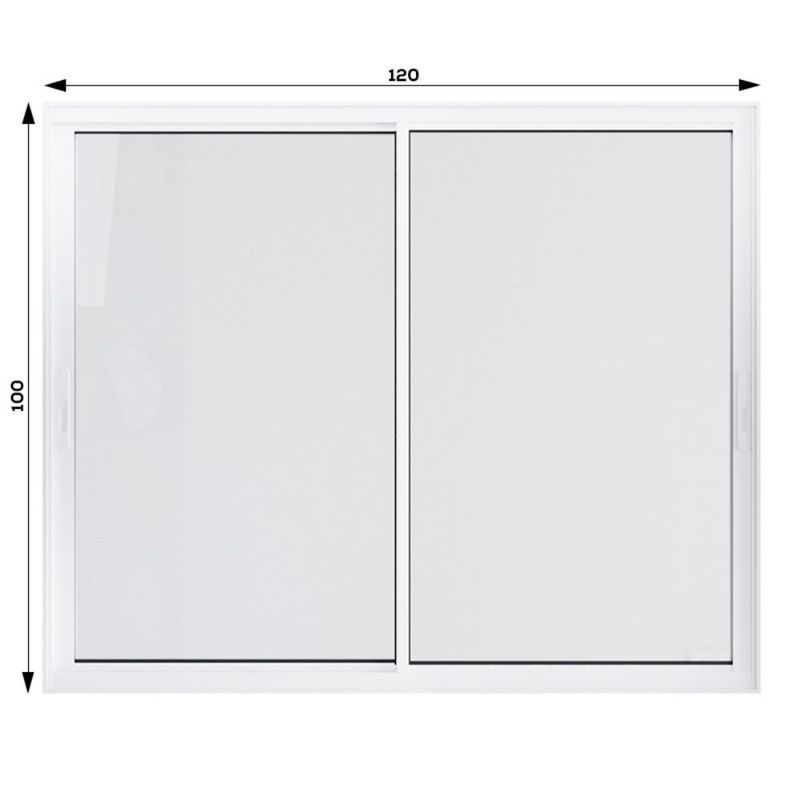 Janela-de-Correr-2-Folhas-sem-Grade-Aluminio-Branco-100x120cm