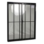 Janela-de-Correr-2-Folhas-com-Grade-Aluminio-Preto-100x100cm
