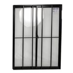 Janela-de-Correr-2-Folhas-com-Grade-Aluminio-Preto-100x100cm