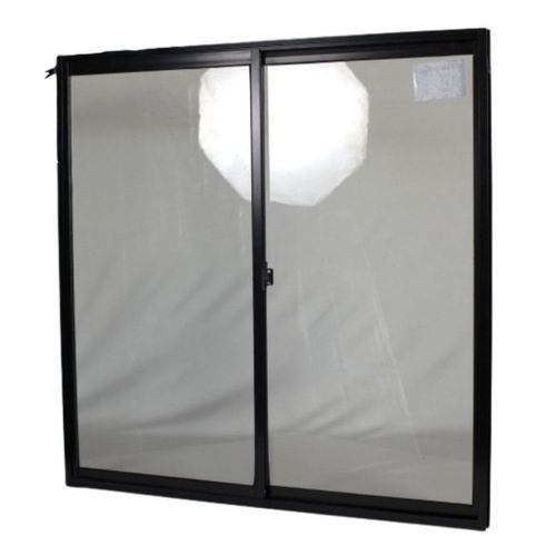 Janela de Correr 2 Folhas sem Grade Alumínio Preto 100x150cm