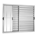 Veneziana-3-Folhas-com-Grade-Aluminio-Brilhante-100x100cm