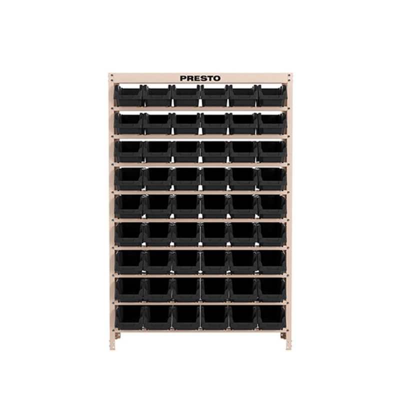 Kit-Estante-Organizadora-com-54-Gavetas-Pretas-99x150x27cm-Aco-Bege