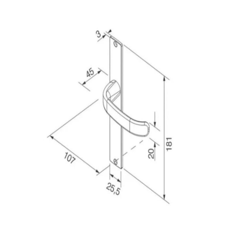 Fechadura-Externa-Perfil-Estreito-Serralheiro-Magnum-661-22mm-Cromada
